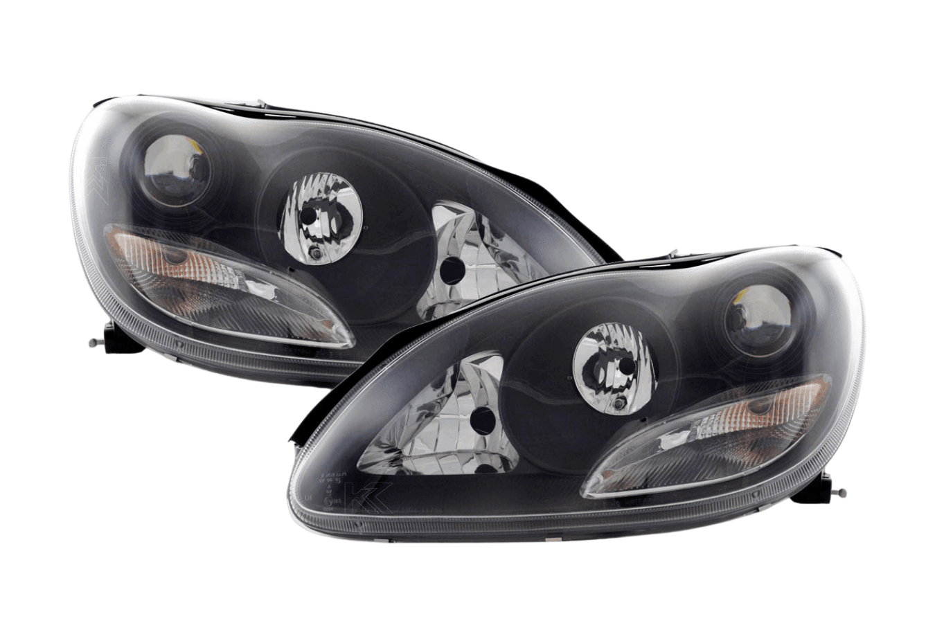 Mercedes Benz S-Class (220) Black Headlight Set (1998-2001)