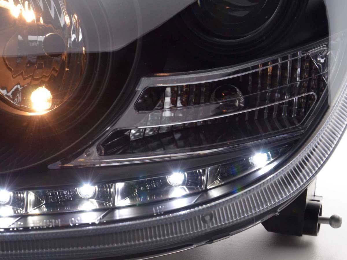 Mercedes Benz S-Class (220) Black LED Headlights with Daytime Running Lights (2002-2005)