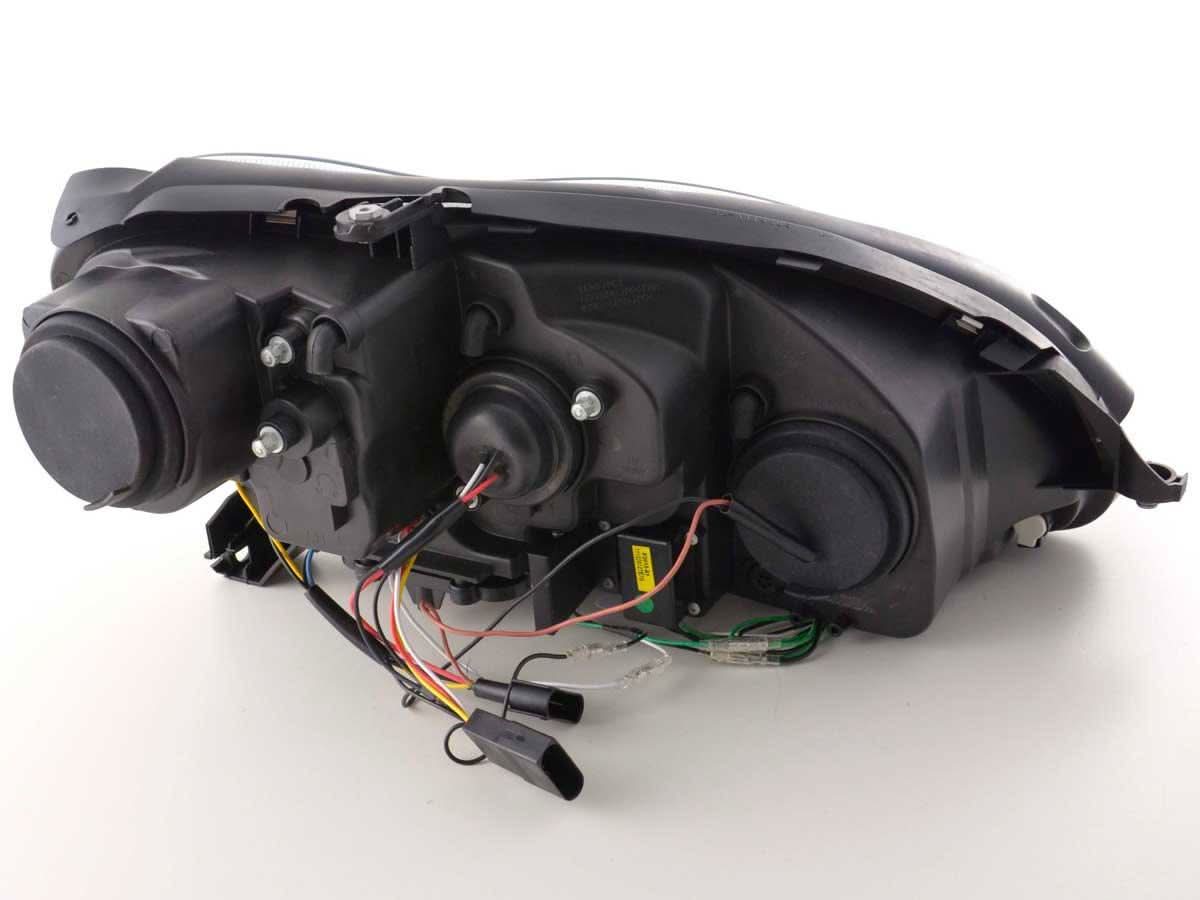 Mercedes Benz S-Class (220) Black LED Headlights with Daytime Running Lights (2002-2005)