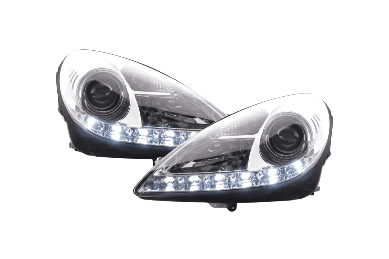 Mercedes Benz SLK (171) Chrome LED Headlights with Daytime Running Lights (2004-2011)