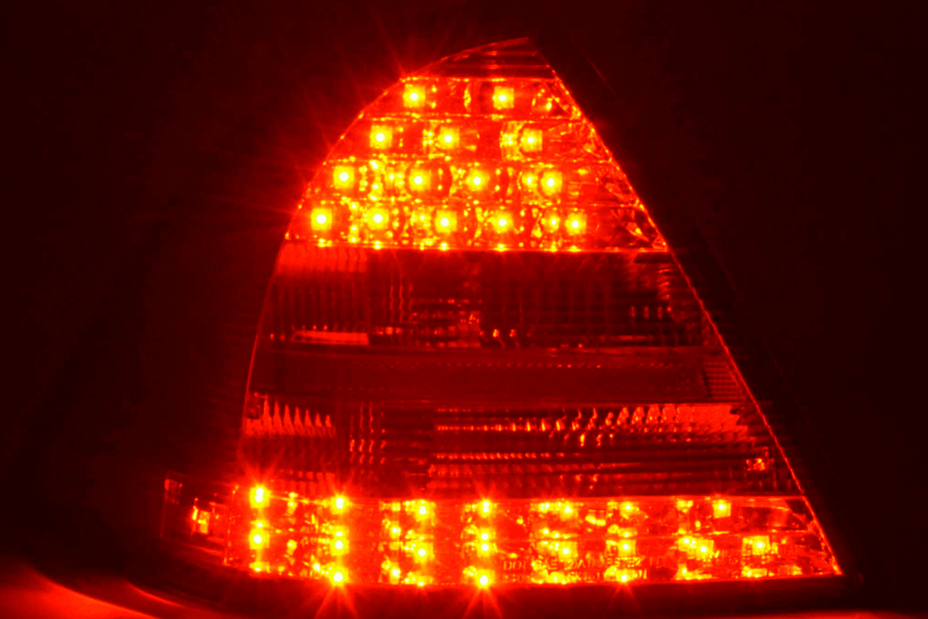 Mercedes W203 Chrome Clear LED Tail Lights (2001-2004)