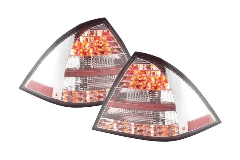 Mercedes W203 Chrome Clear LED Tail Lights (2005-2007)