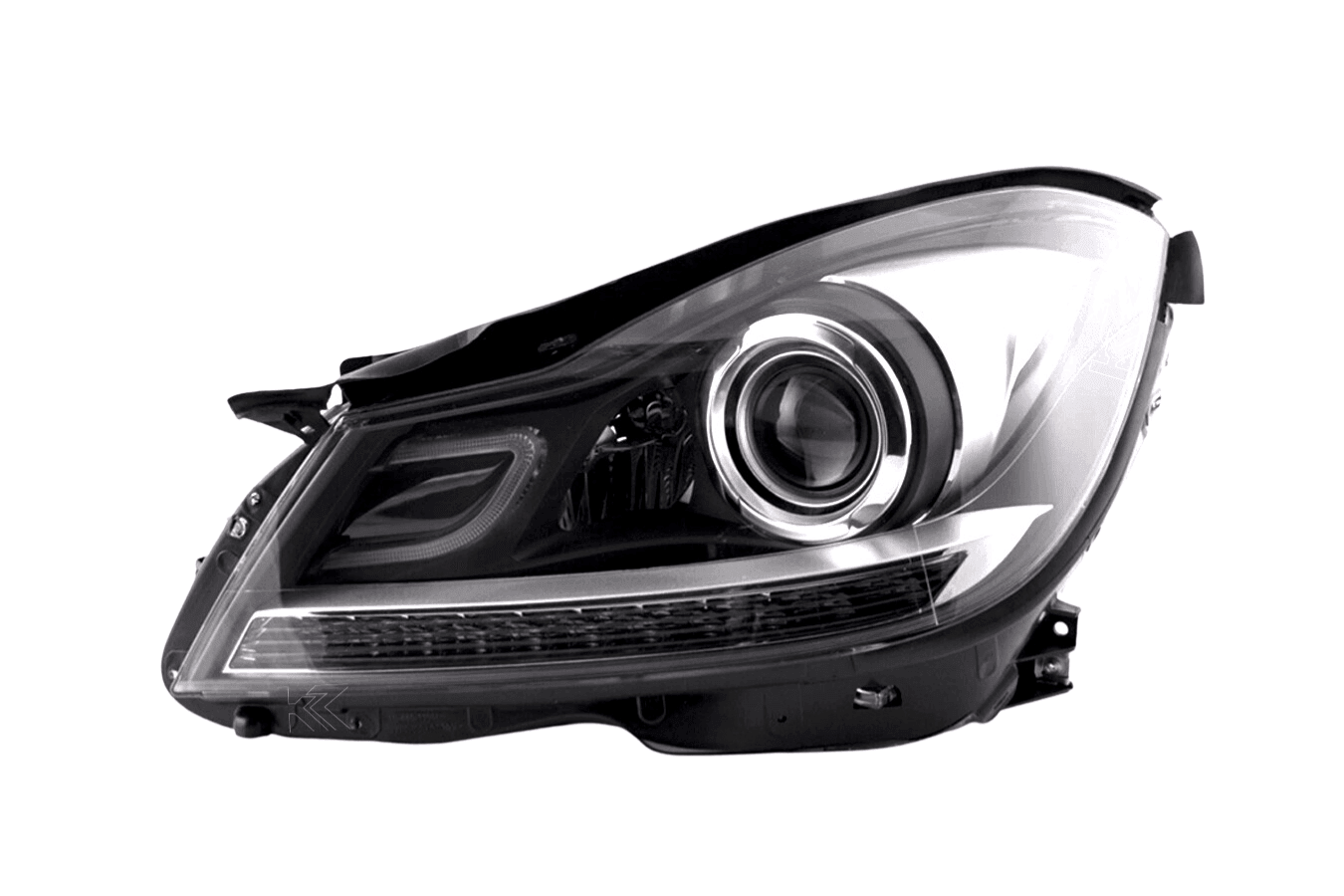 Mercedes W204 C-Class Black LED Headlights with DRL (2011 - 2014)