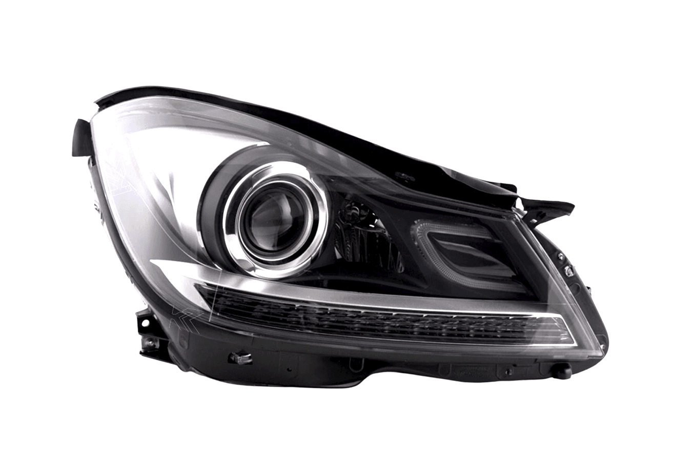 Mercedes W204 C-Class Black LED Headlights with DRL (2011 - 2014)