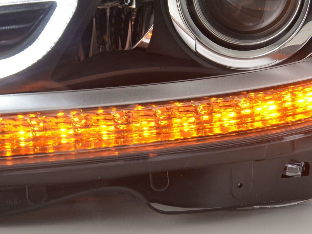 Mercedes W204 C-Class Black LED Headlights with DRL (2011 - 2014)