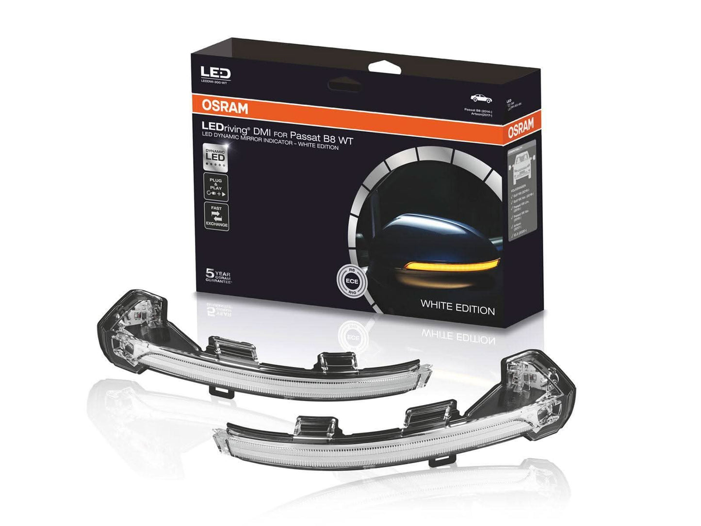 OSRAM LEDriving® dynamic LED mirror indicators VW Passat B8 Arteon 3H Golf 8 ID.3 white