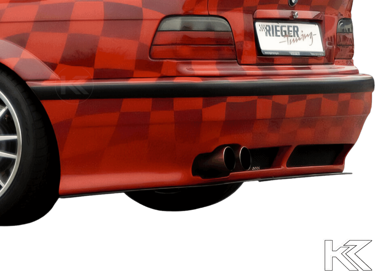 Rieger BMW E36 Vented Rear Bumper for Widebody