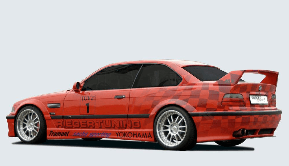Rieger BMW E36 Vented Rear Bumper for Widebody