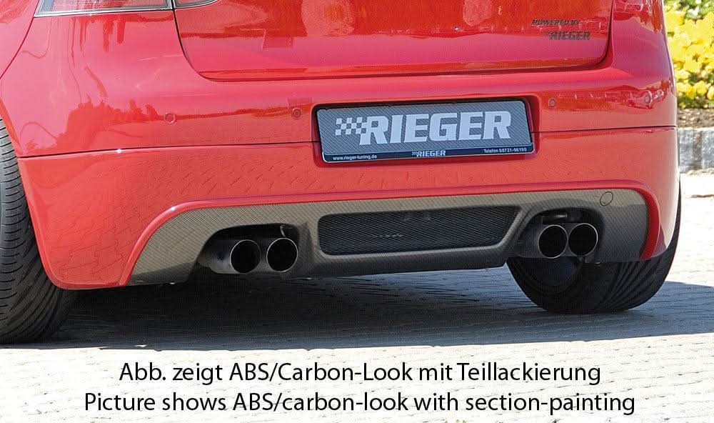 Rieger VW Golf 5 Rear Skirt Extension - Carbon Look