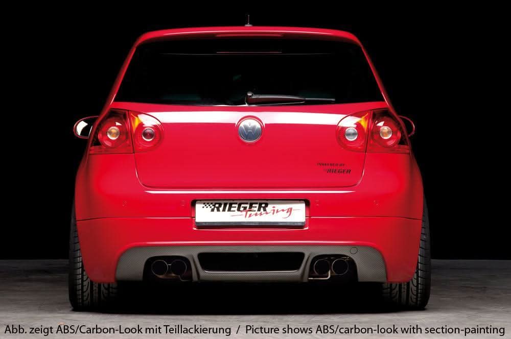 Rieger VW Golf 5 Rear Skirt Extension - Carbon Look