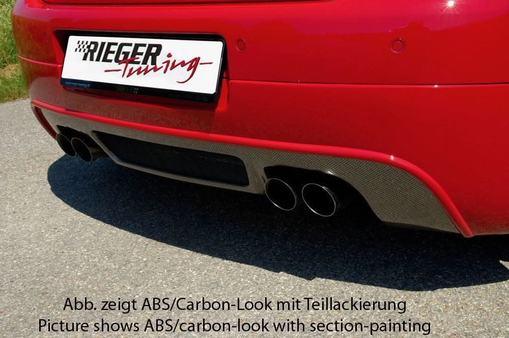Rieger VW Golf 5 Rear Skirt Extension - Carbon Look
