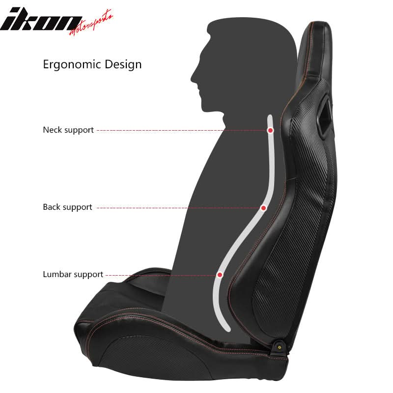 Universal Reclinable Right Passenger Side Racing Seat Dual Slider