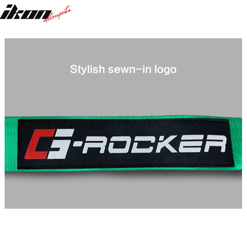 Universal Green 4 Point Buckle Racing Seat Belt Harness Nylon