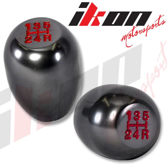 Gunmetal M8X1.25 Manual Transmission T-R Gear Shift Knob 5 Speed JDM