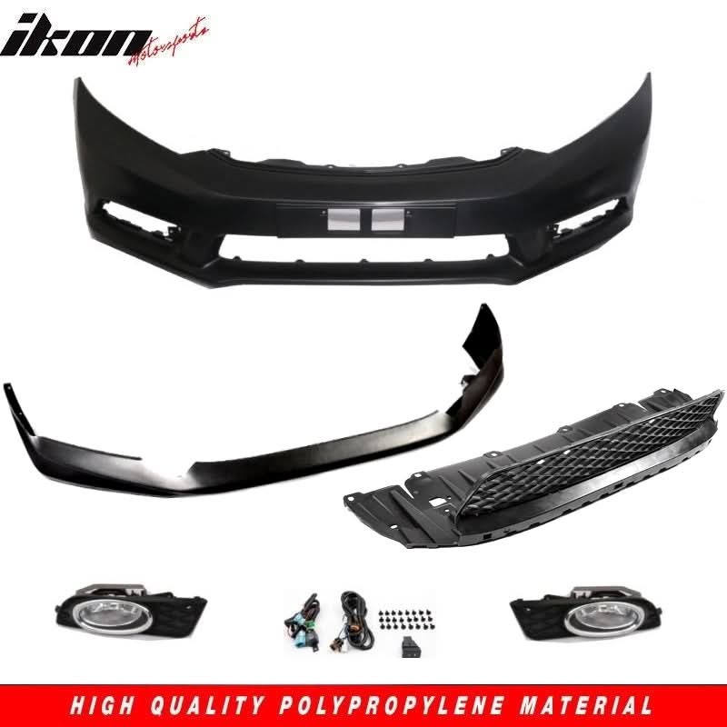 2012-2015Â Honda Civic 4Dr FB6 Front Bumper MD Lip Conversion Foglight