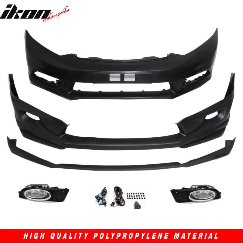 2012-2015Â Honda Civic 9th Gen FB6 Front Bumper Lip Conversion Foglight