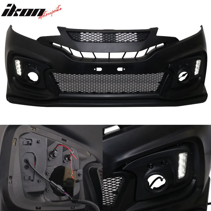2015-2016Â Honda Fit GK5 Front Bumper Conversion Cover DRL Light PP