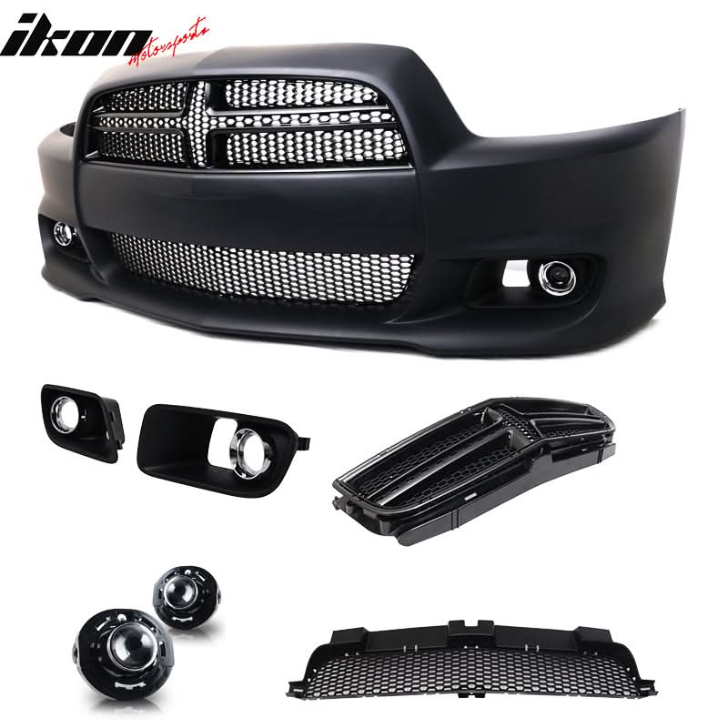 2011-2014Â Dodge Charger SRT OE Black Front Bumper Conversion Cover PP