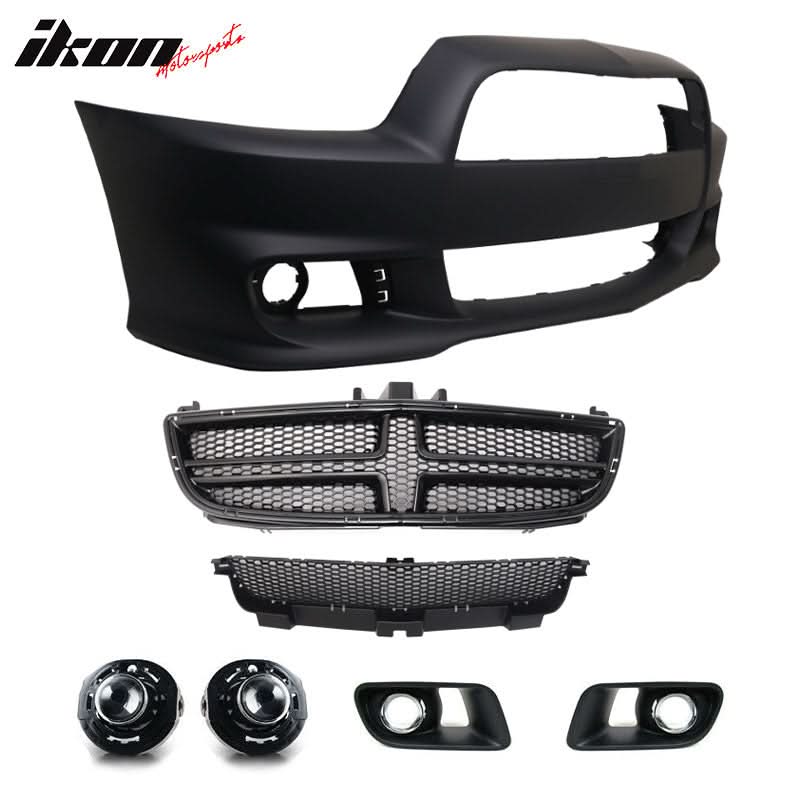 2011-2014Â Dodge Charger SRT OE Black Front Bumper Conversion Cover PP
