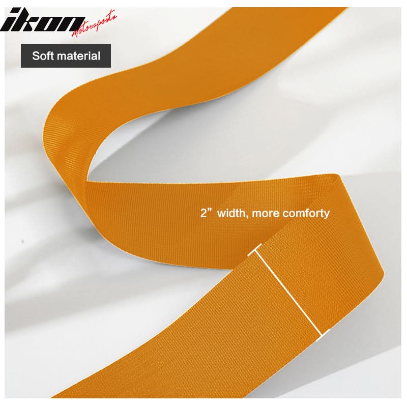 Universal 4 Point Cam-Lock Orange Racing Harness Seat Belt Nylon