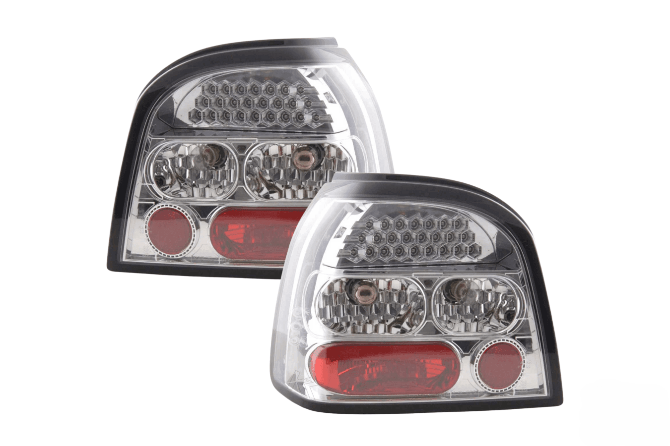 Volkswagen Golf 3 1HXO Chrome Clear LED Taillights Set (1992 - 1997)