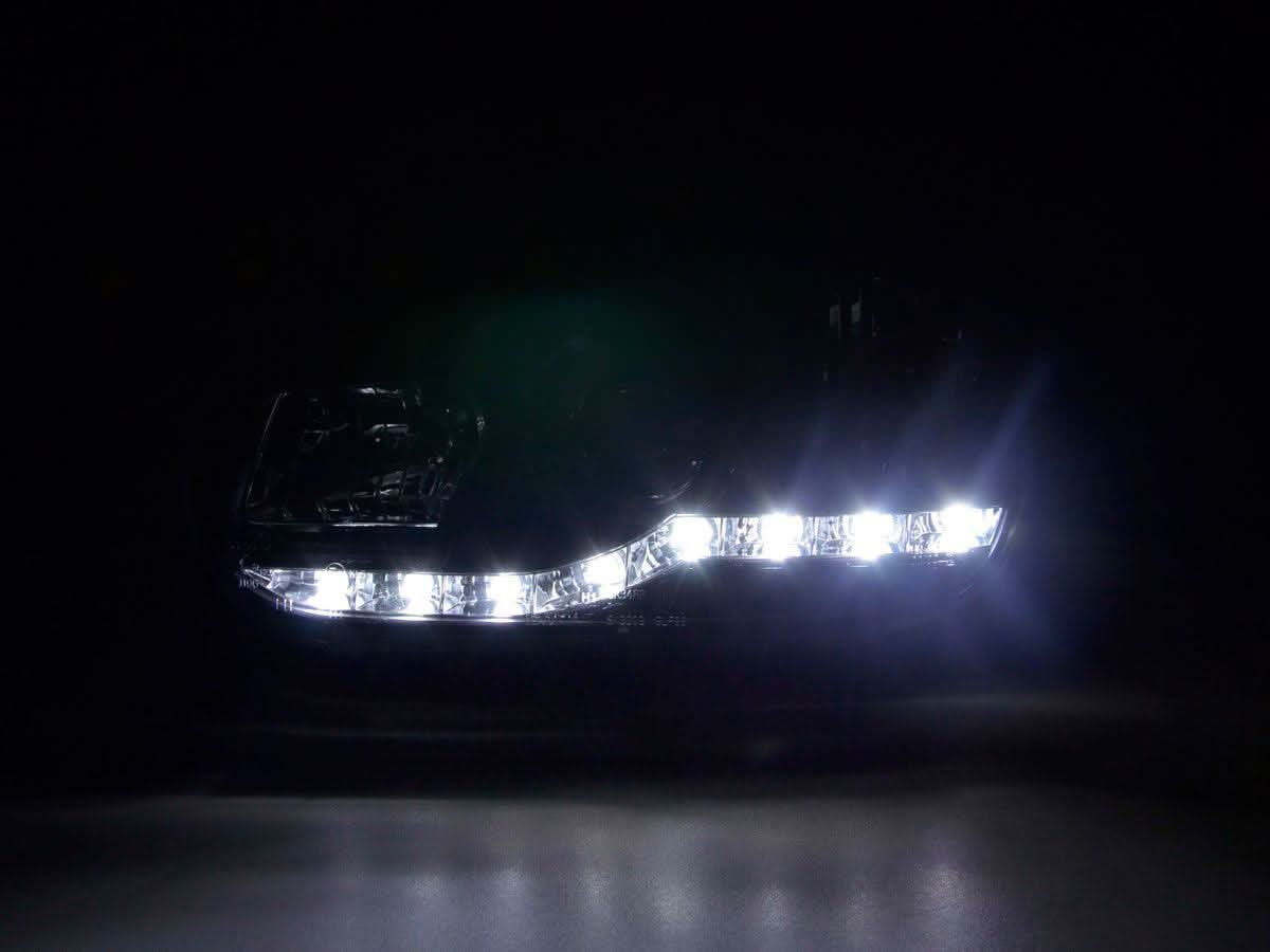Volkswagen Golf 4 Black LED Headlights with Daytime Running Lights (1997 - 2003)