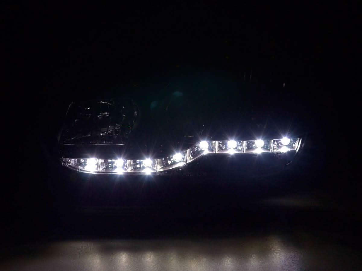 Volkswagen Golf 4 Black LED Headlights with Daytime Running Lights (1998 - 2003)