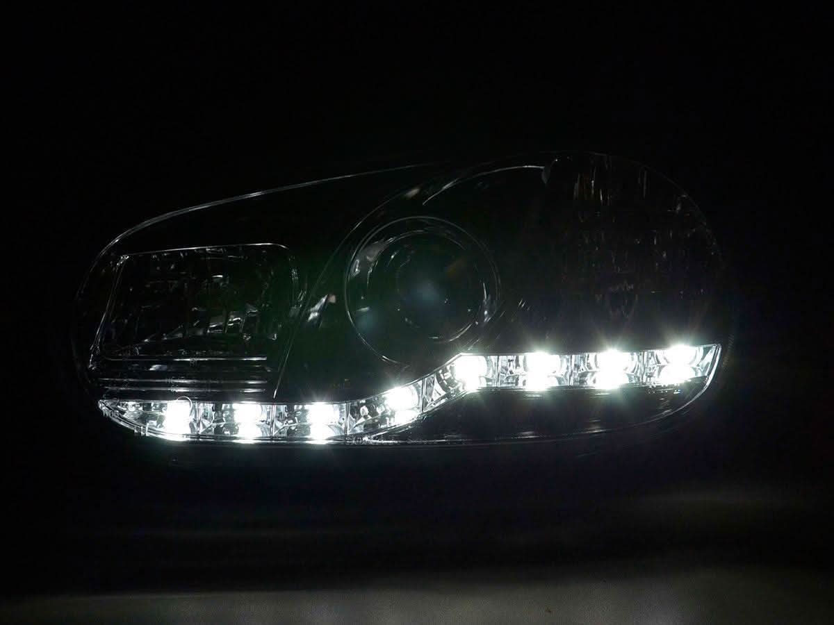 Volkswagen Golf 4 Chrome LED Headlights with Daytime Running Lights (1997 - 2003)