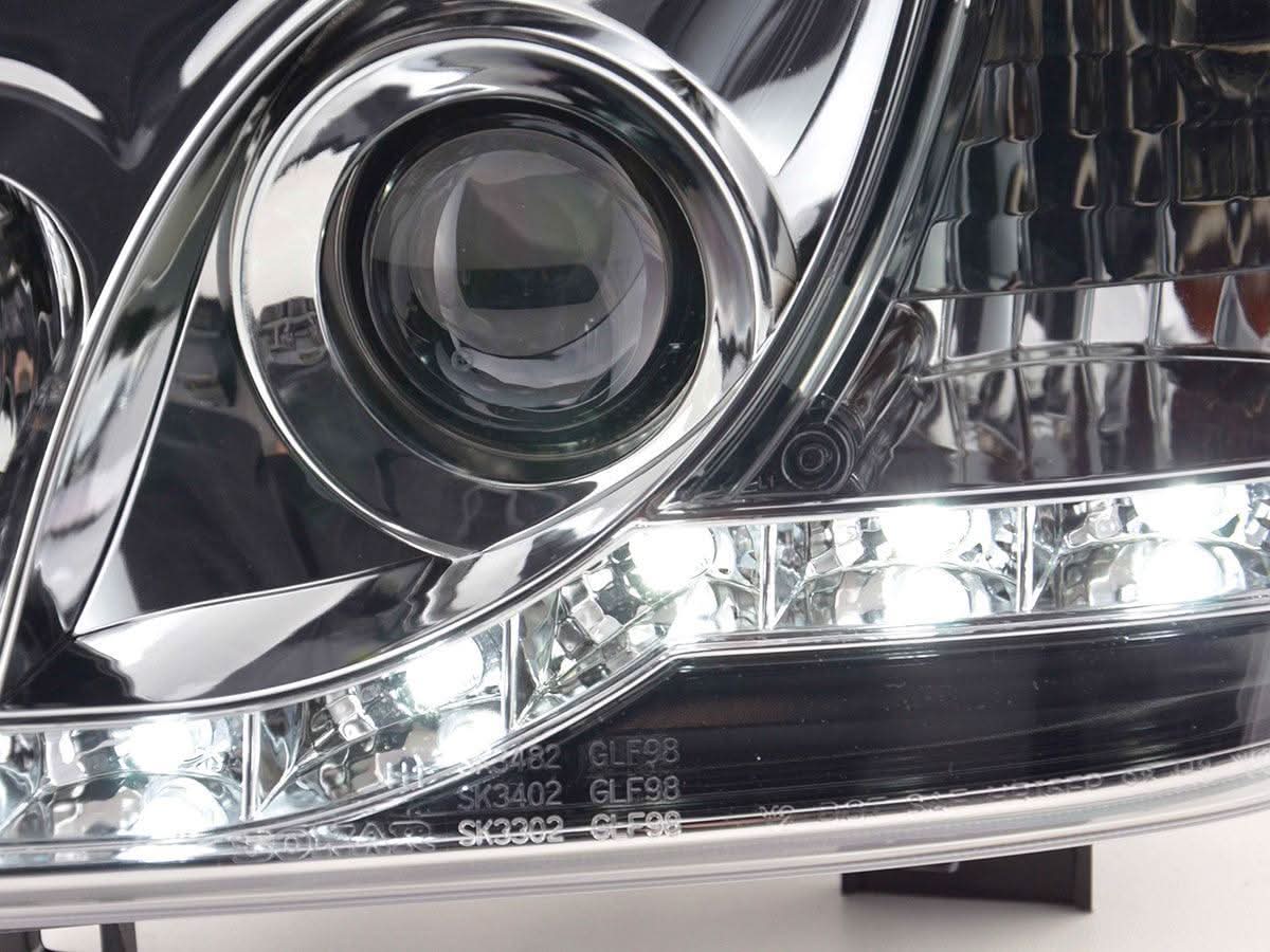 Volkswagen Golf 4 Chrome LED Headlights with Daytime Running Lights (1997 - 2003)