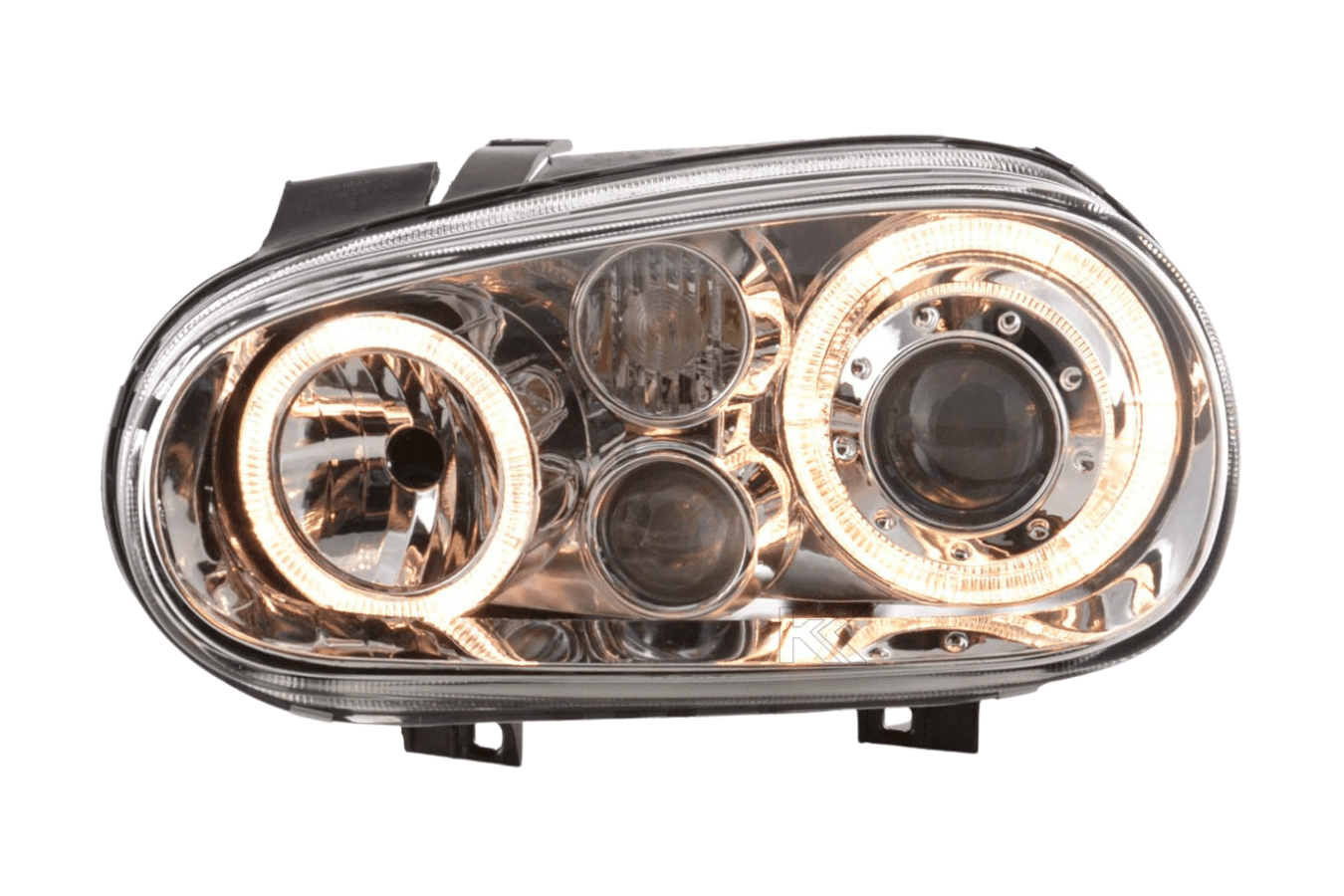 Volkswagen Golf 4 Type 1J Chrome Angel Eyes Headlights (1998-2003)