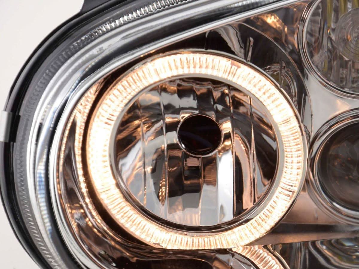Volkswagen Golf 4 Type 1J Chrome Angel Eyes Headlights (1998-2003)