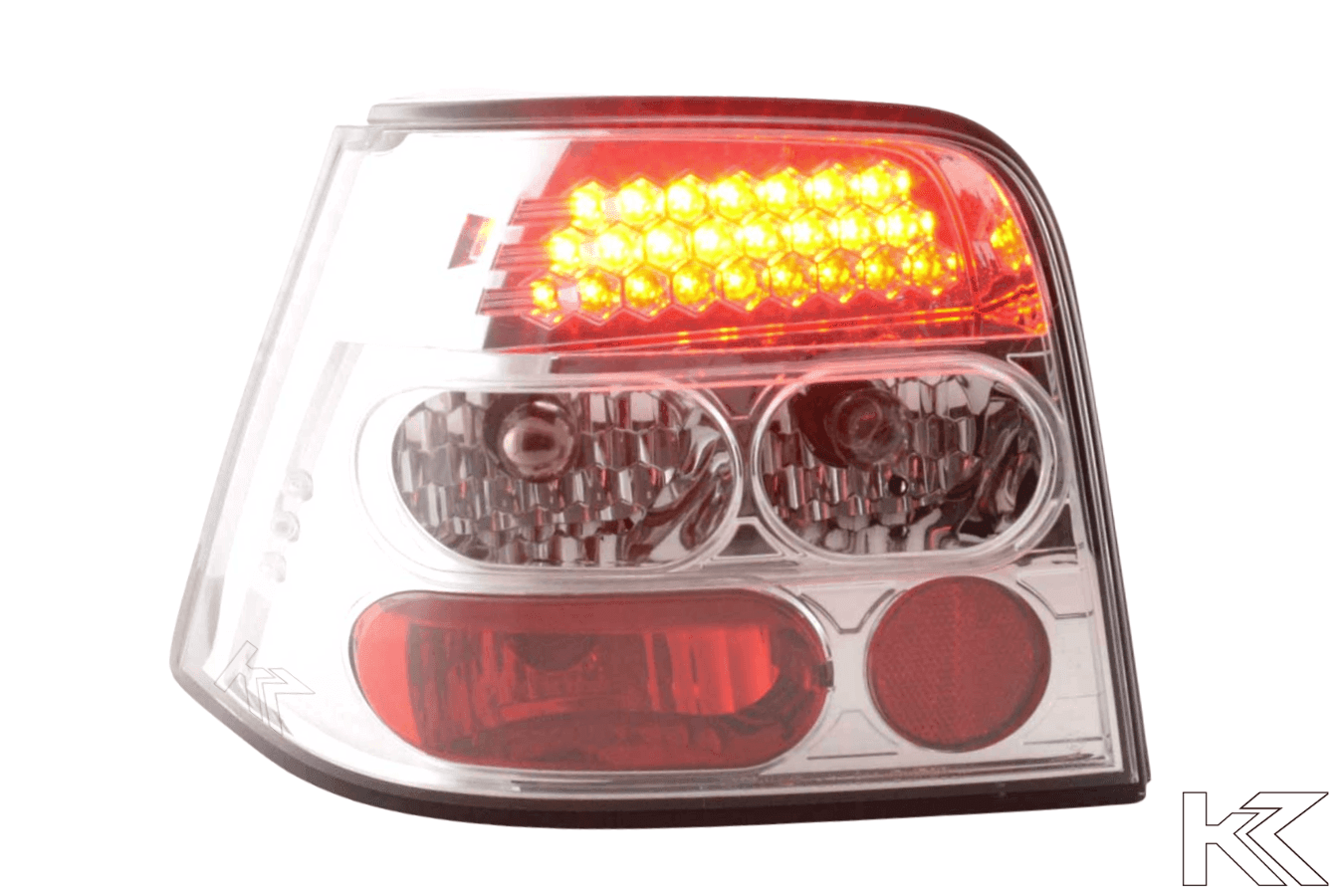 Volkswagen Golf 4 Type 1J Chrome Clear LED Taillights Set (1998 - 2002)