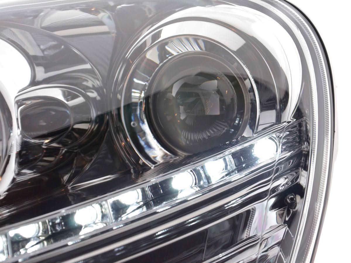 Volkswagen Golf 5 Chrome LED Headlights with Daytime Running Lights (2003 - 2008) - With R87 approval