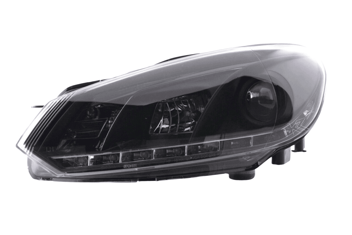 Volkswagen Golf 6 Black LED Headlights with Daytime Running Lights (2008-2014)