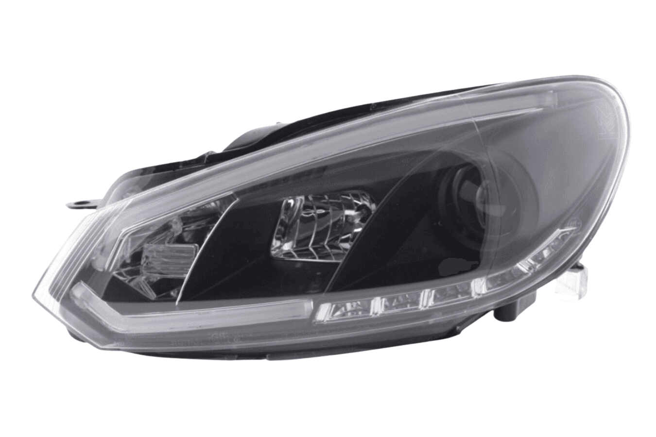 Volkswagen Golf 6 Black LED Headlights with Daytime Running Lights (2008 - 2014)