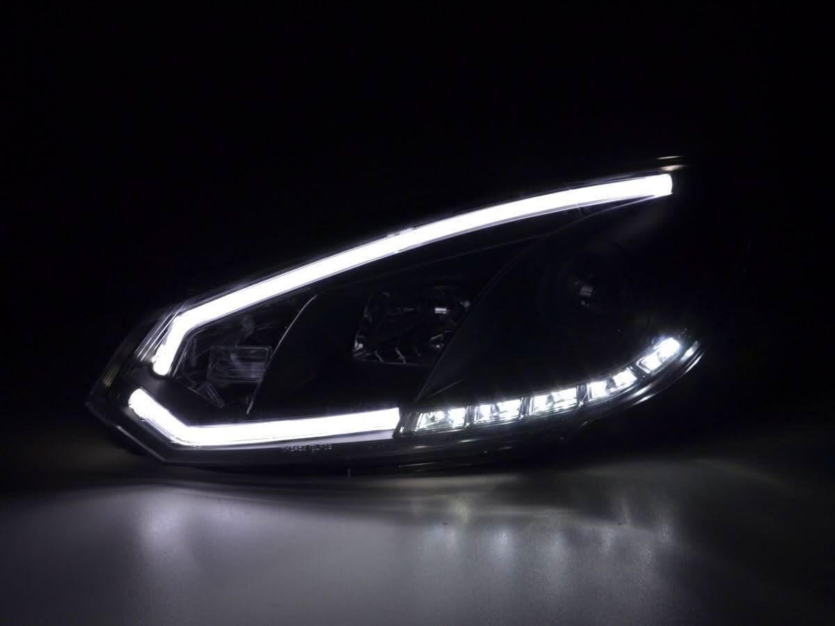 Volkswagen Golf 6 Black LED Headlights with Daytime Running Lights (2008 - 2014)