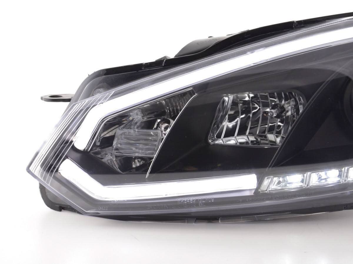 Volkswagen Golf 6 Black LED Headlights with Daytime Running Lights (2008 - 2014)