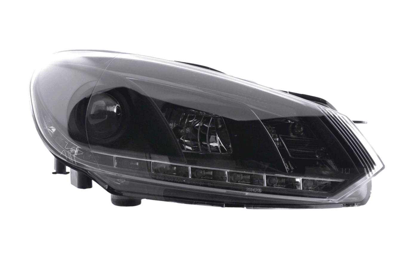Volkswagen Golf 6 Black LED Headlights with Daytime Running Lights (2008-2014)
