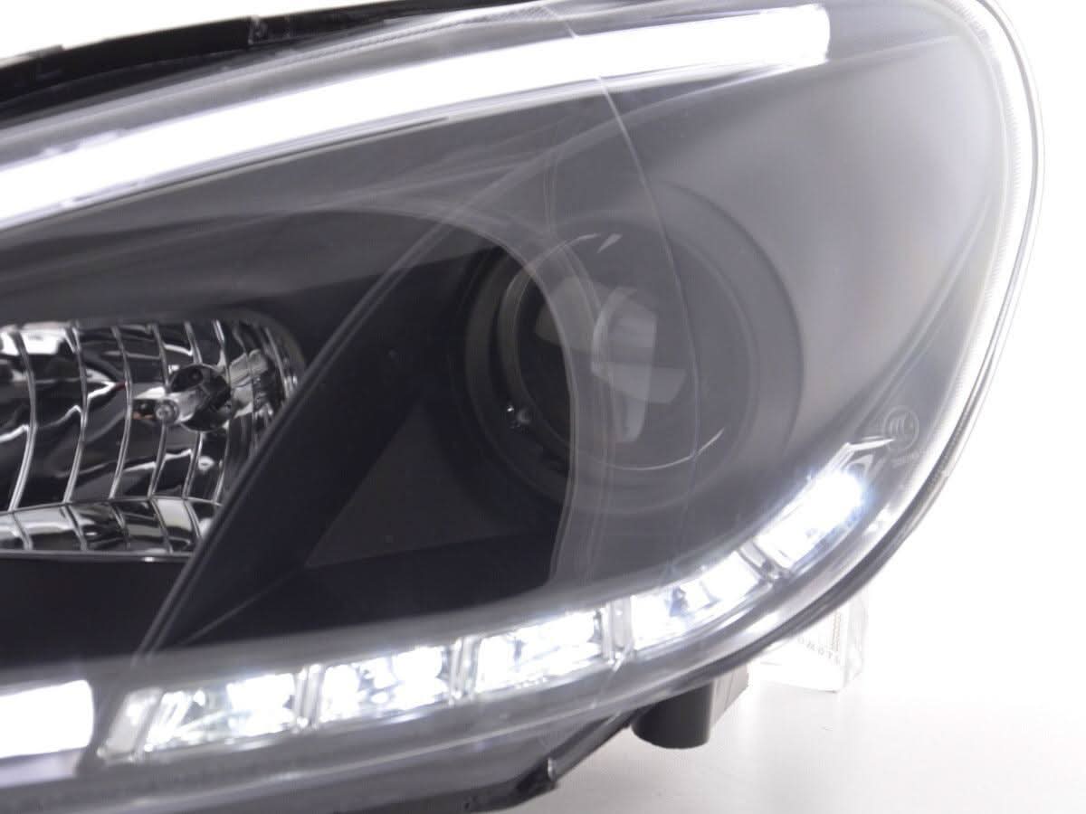 Volkswagen Golf 6 Black LED Headlights with Daytime Running Lights (2008 - 2014)