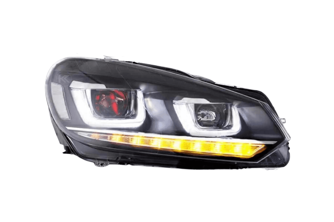 Volkswagen Golf 6 MK6 Black Demon Eyes Projector Headlight (2008 - 2014)