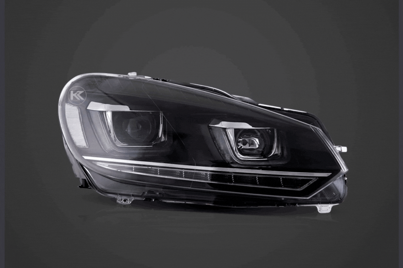 Volkswagen Golf 6 MK6 Black Demon Eyes Projector Headlight (2008 - 2014)