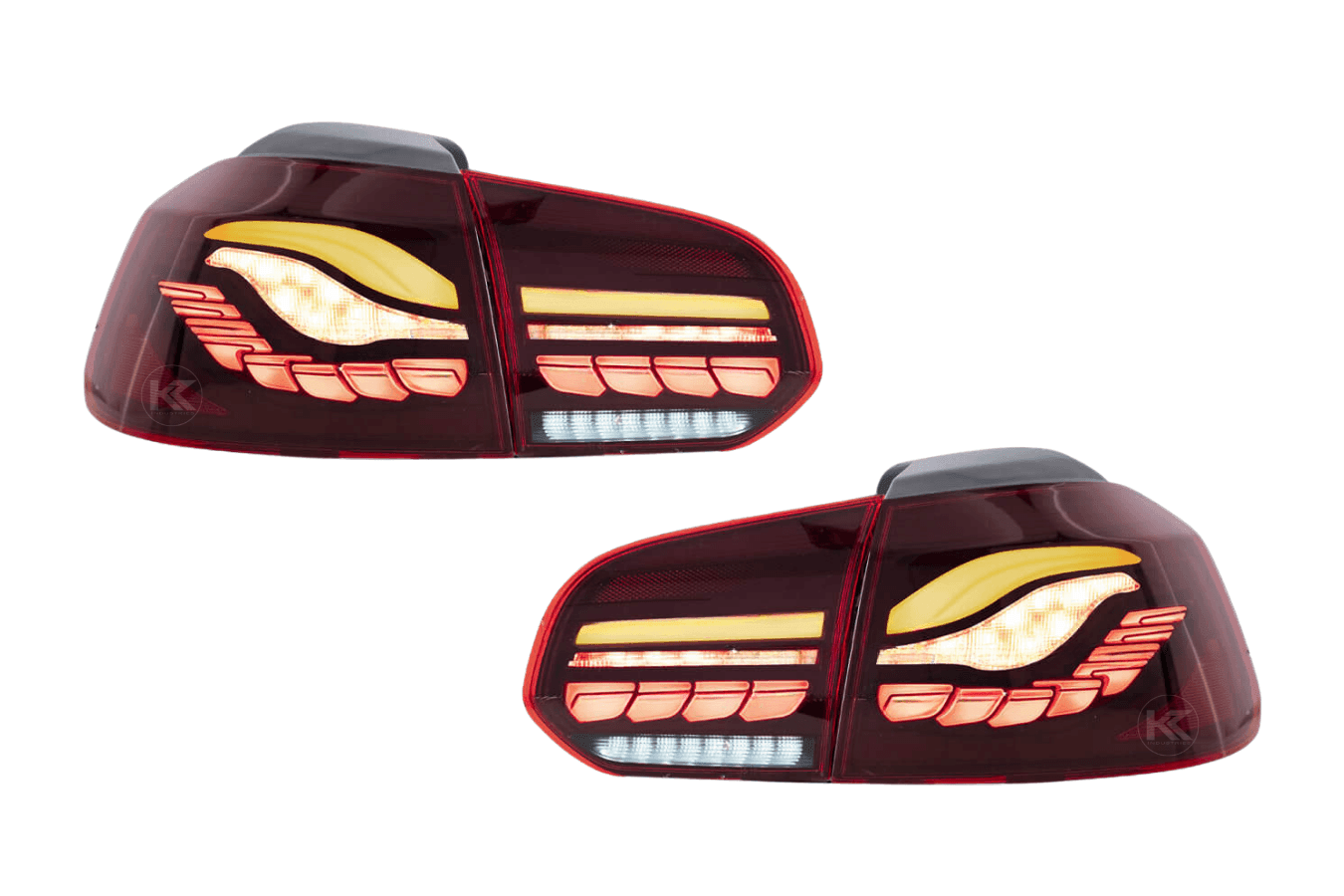 Volkswagen Golf MK6 Smoke and Red Dynamic Lighting OLED Taillights (2008 - 2014)