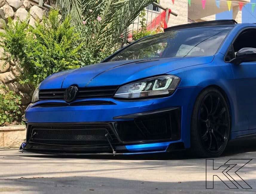 Volkswagen Golf Mk7 Black LED Headlights - R Style Chrome (12-17)