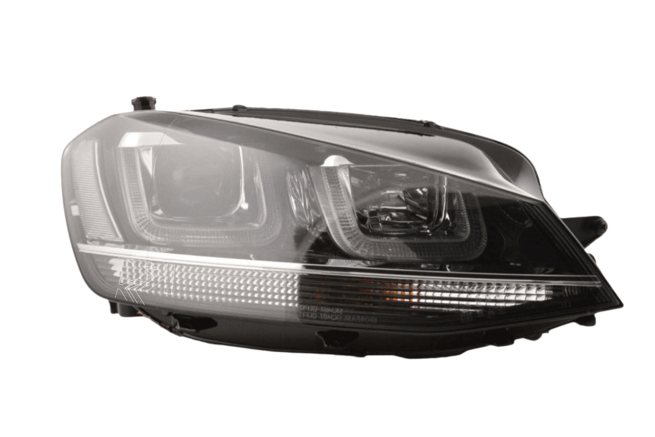 Volkswagen Golf Mk7 Black LED Headlights - R Style Chrome (12-17)