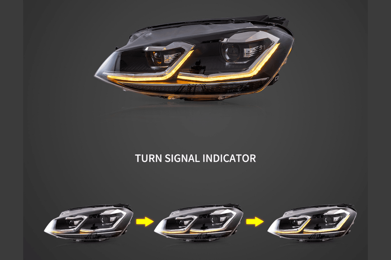 Volkswagen Golf MK7 - OEM Style Facelift Style - Projector Headlight (2012 - 2017)