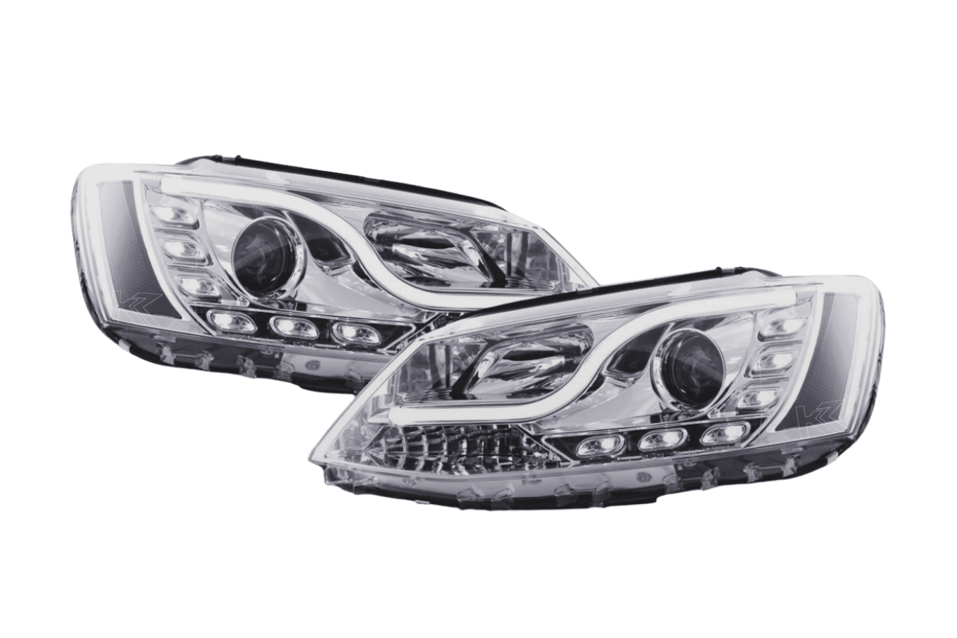 Volkswagen Jetta 6 Chrome LED Headlights with Daytime Running Lights (2011-2018)