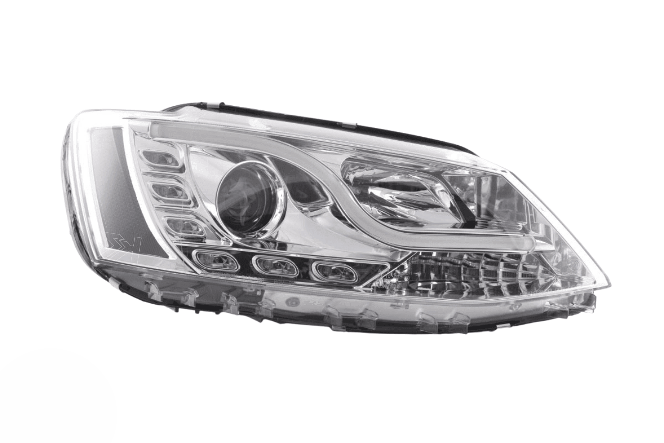 Volkswagen Jetta 6 Chrome LED Headlights with Daytime Running Lights (2011-2018)