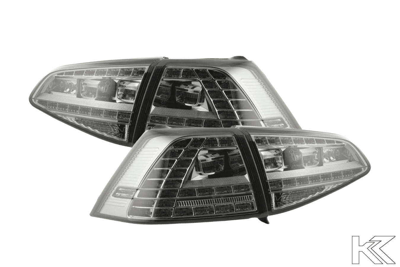 Volkswagen MK7 Golf/GTI/R - Chrome/Smoke LED Tail Lights For Halogen Models (2012-2017)
