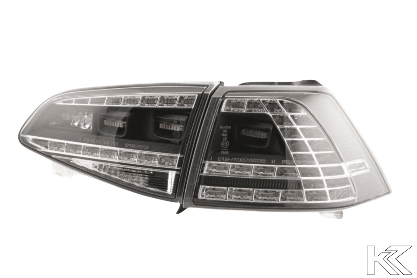Volkswagen MK7 Golf/GTI/R - Clear/Black LED Tail Lights for Halogen Models (2012-2017)