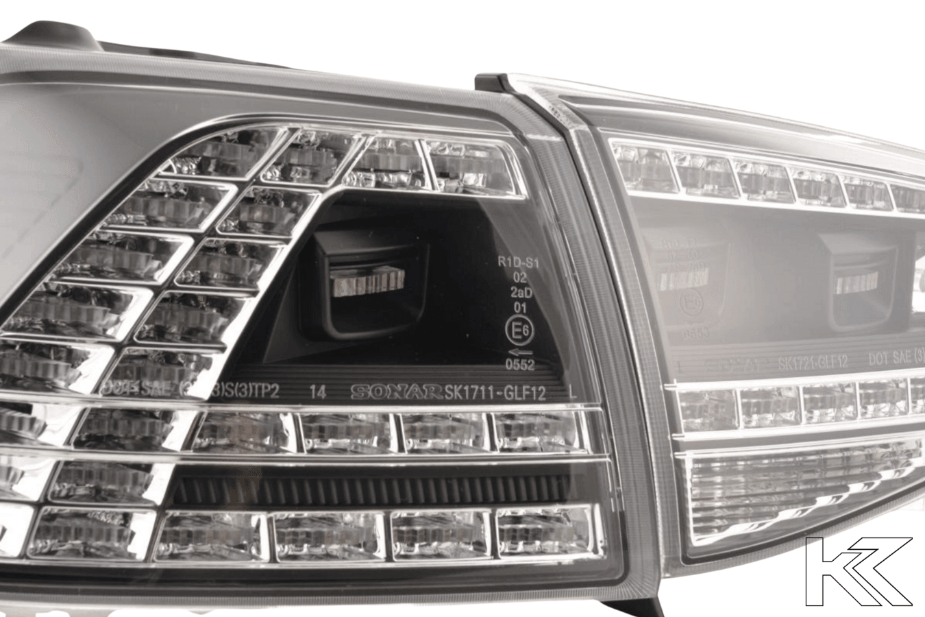 Volkswagen MK7 Golf/GTI/R - Clear/Black LED Tail Lights for Halogen Models (2012-2017)
